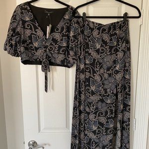 Sanctuary Crop Top and Skirt Set - Modern Desert Wildflower - Size Medium